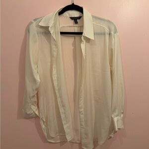 Banana Republic Cream Casual Button Down Shirt